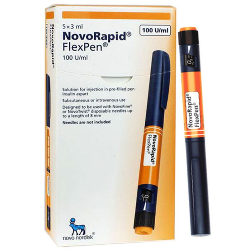 Novorapid 100Iu/Ml Hộp 5 Cây Kiểm Soát Đường Huyết