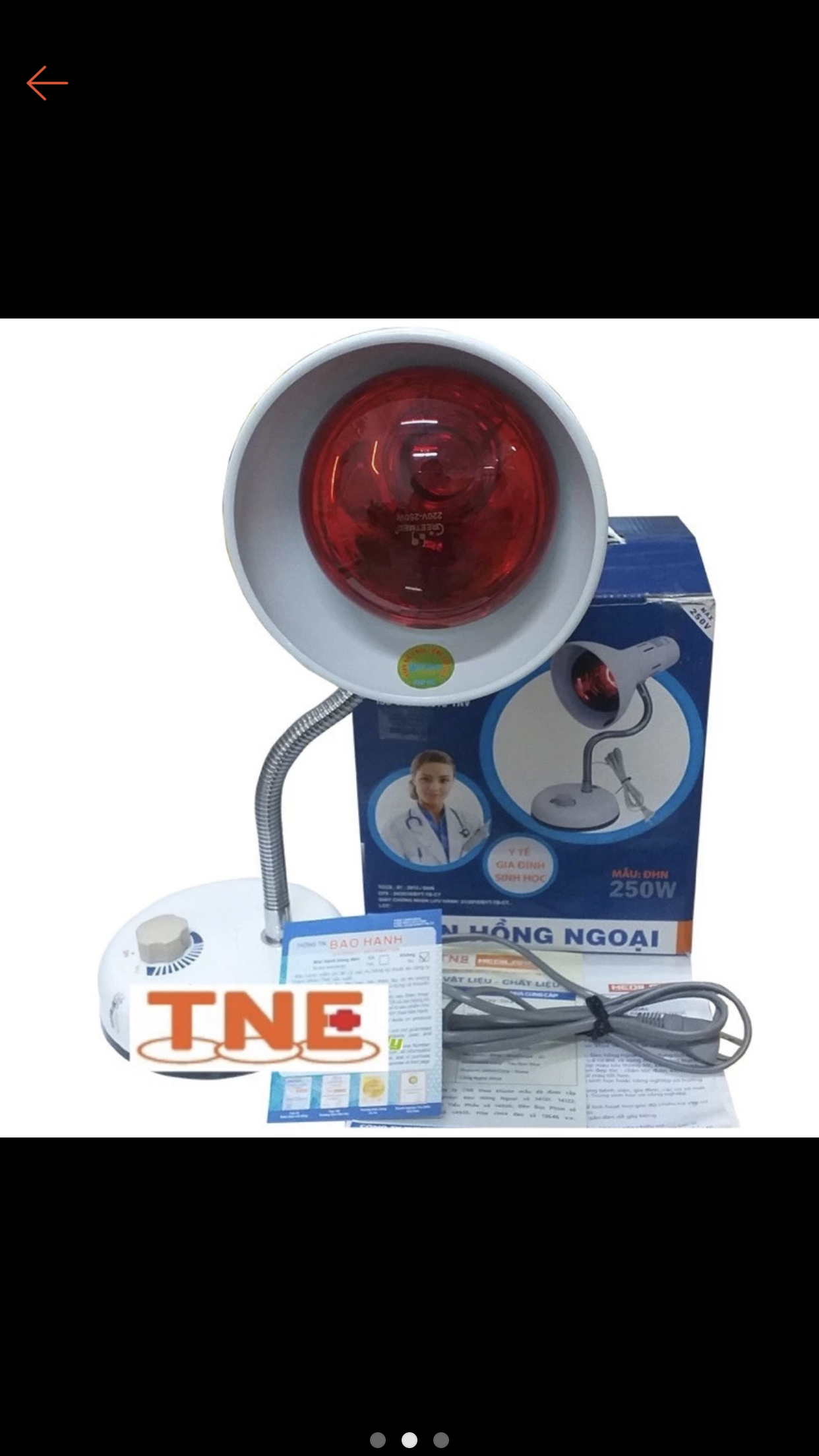 Đèn hồng ngoại TNE Lamp (Trắng) chiết áp và dimer ( tặng bóng hồng ngoại) - Ảnh 2