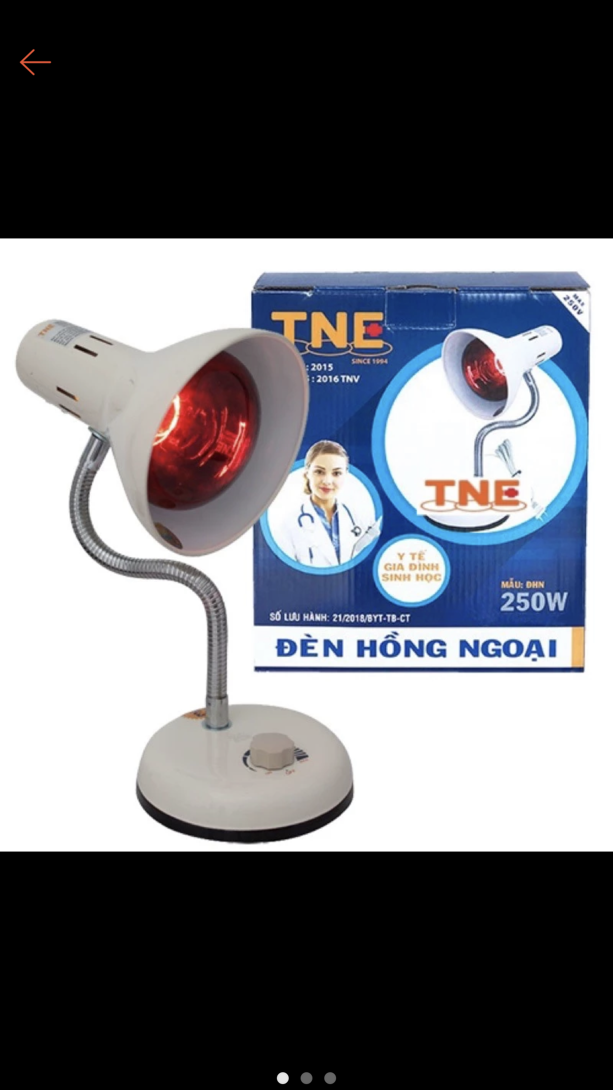 Đèn hồng ngoại TNE Lamp (Trắng) chiết áp và dimer ( tặng bóng hồng ngoại)