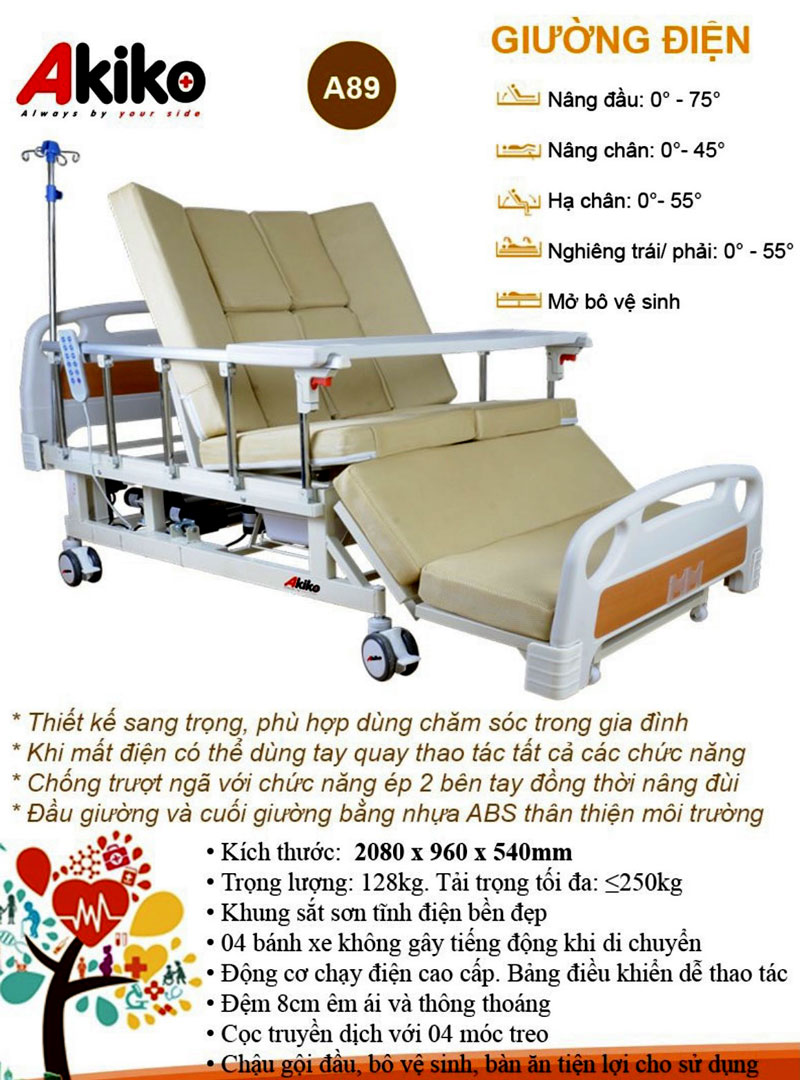 Giường Điện Y Tế Đa Chức Năng AKIKO A89 - Ảnh 7