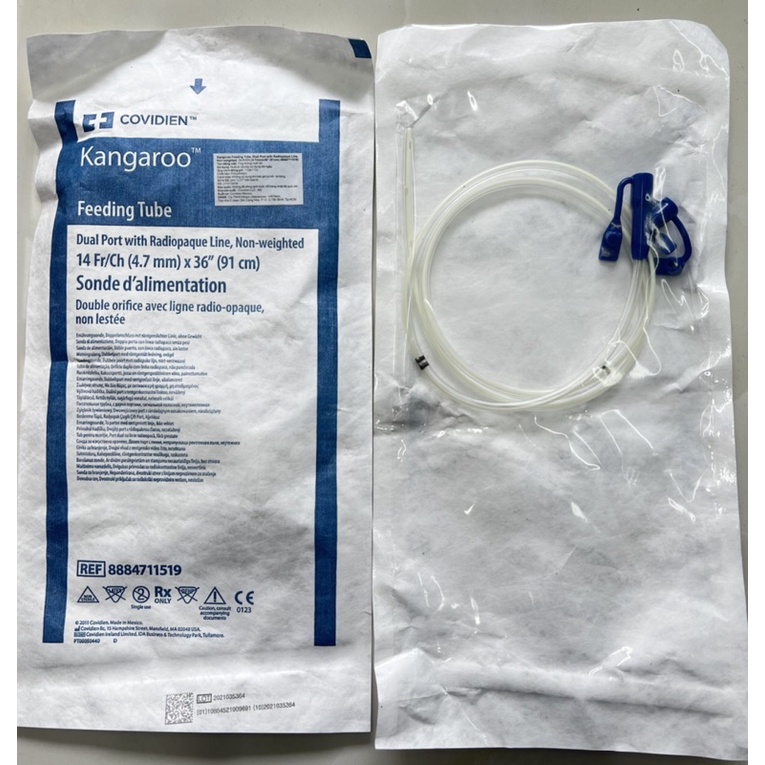 Dây cho ăn SILICON sử dụng dài ngày 1 tháng có nắp KANGAROO - số 14 fr - Ảnh 2