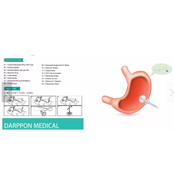 Ống Sonde Silicone Mở Thông Dạ Dày Darppon - Đặt lâu, có bóng cố định - Ảnh 2
