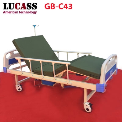Giường y tế 3 tay quay Lucass GB-C43 (GB-3A) có bô vệ sinh - Ảnh 3