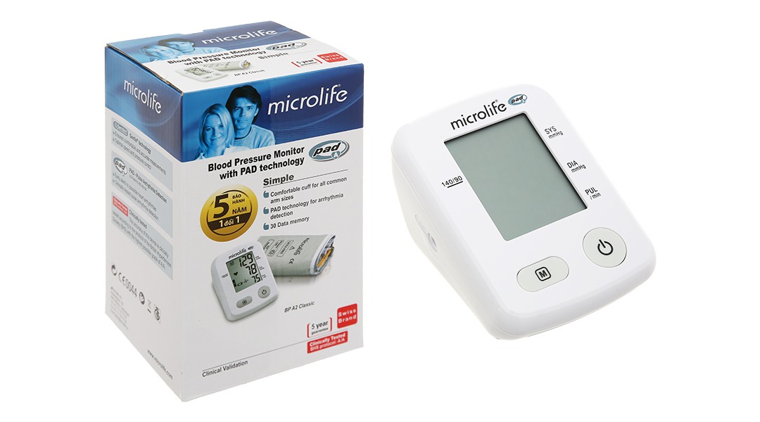 Máy đo huyết áp bắp tay Microlife A2 Classic - Ảnh 2