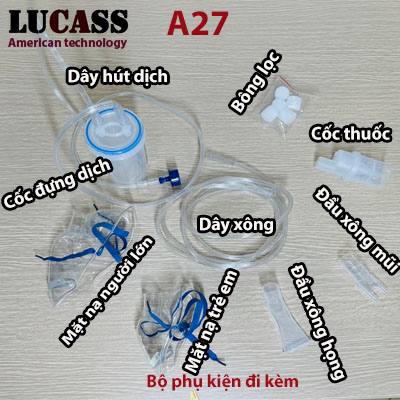 Máy xông hút 4 in 1 Lucass A27 (xông mũi, xông họng, hút mũi, hút mụn) - Ảnh 4