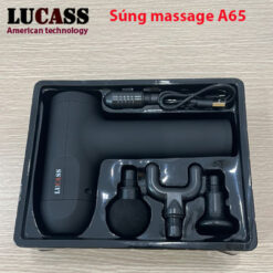 Súng massage cầm tay Lucass A65 công nghệ Mỹ, 4 đầu 6 tốc độ - Ảnh 12