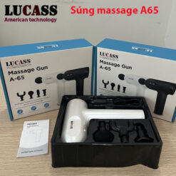 Súng massage cầm tay Lucass A65 công nghệ Mỹ, 4 đầu 6 tốc độ - Ảnh 8