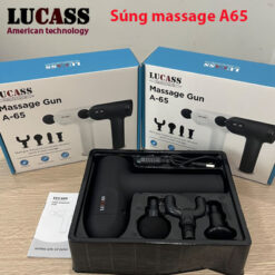 Súng massage cầm tay Lucass A65 công nghệ Mỹ, 4 đầu 6 tốc độ - Ảnh 10