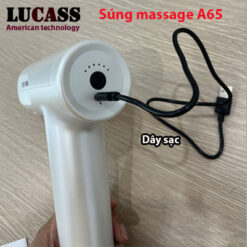 Súng massage cầm tay Lucass A65 công nghệ Mỹ, 4 đầu 6 tốc độ - Ảnh 11