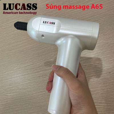 Súng massage cầm tay Lucass A65 công nghệ Mỹ, 4 đầu 6 tốc độ - Ảnh 4