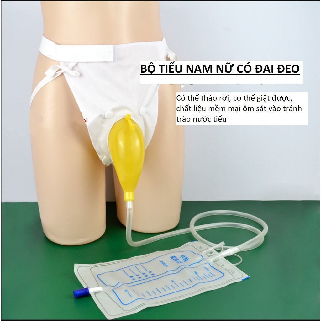 Bộ tiểu nam nữ có đai đeo
