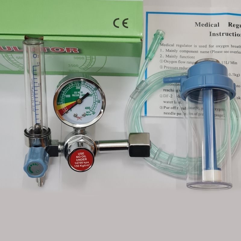 Trọn Bộ: Đồng Hồ Đo Áp Xuất Bình Khí Oxy, Đồng Hồ Oxy Thở, Bộ Van Điều Áp Bình Oxy Y Tế - Ảnh 3