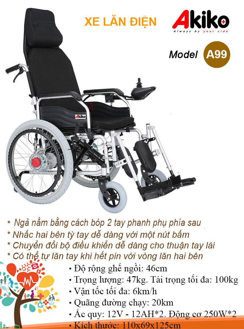 Xe Lăn Điện Đa Năng AKIKO A99 - Ảnh 4
