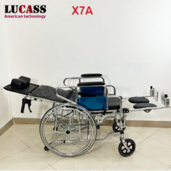 Xe lăn đa năng có bô vệ sinh ngả nằm chống lật Lucass X7A - Ảnh 6