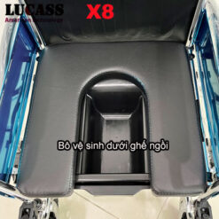 Xe lăn có bô vệ sinh Lucass X8 thế hệ mới có phanh tay - Ảnh 6