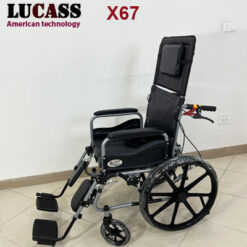 Xe lăn đa năng Lucass X67 bánh đúc, có bô vệ sinh ngả nằm chống lật - Ảnh 6