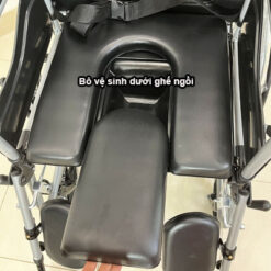 Xe lăn đa năng Lucass X67 bánh đúc, có bô vệ sinh ngả nằm chống lật - Ảnh 2