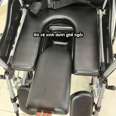 Xe lăn đa năng Lucass X67 bánh đúc, có bô vệ sinh ngả nằm chống lật - Ảnh 2