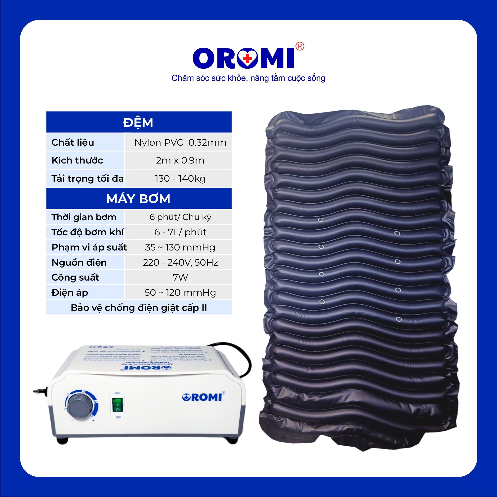 HF6001 - Đệm Hơi Chống Loét Có Thông Khí - Ảnh 11