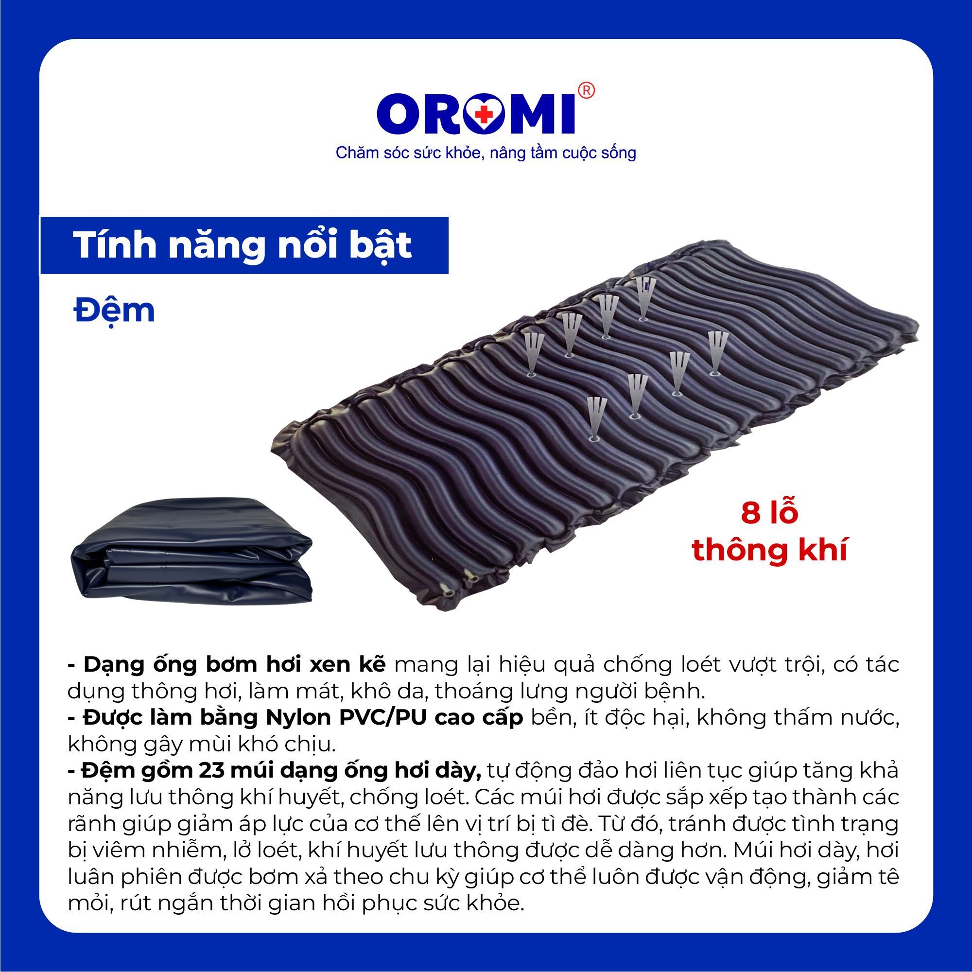 HF6001 - Đệm Hơi Chống Loét Có Thông Khí - Ảnh 9