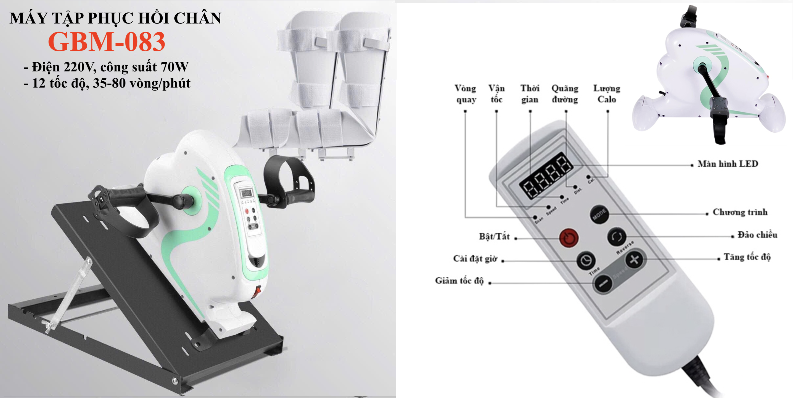MÁY TẬP PHỤC HỒI CHÂN GBM-083 - Ảnh 5
