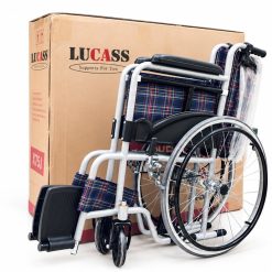 Xe lăn Lucass X75J có phanh, gấp gọn tiện lợi