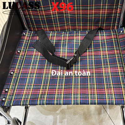 Xe lăn Lucass X96 bánh đúc, rộng ngang cho người to béo - Ảnh 6